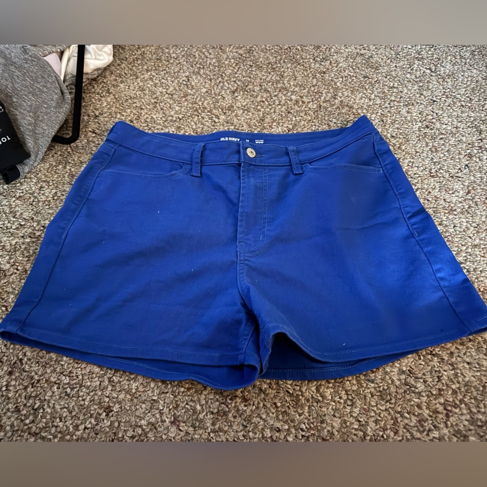 Old Navy Electric Blue Demin Shorts size 14